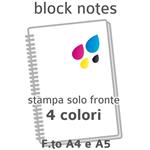 BLOCK NOTES PERSONALIZZATO F.TO 21X29,7 CM. CON SPIRALE METALLO